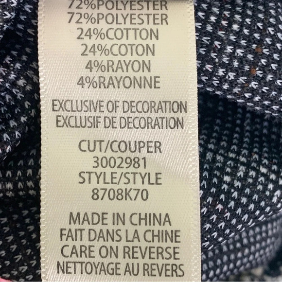 Max Studio Tweed Short Sleeve Top Tee - Picture 5 of 6